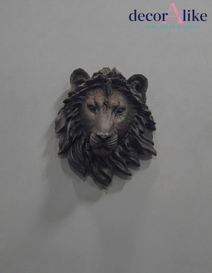 Antique black lion head wall sculpture – Decoralike Lahore
