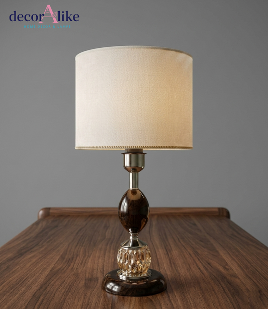 Modern Stacked Glass Lamp – Premium Crystal Accent Light with Dynamic Shade